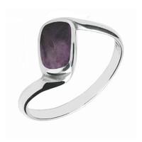 Silver Blue John Oblong Twist Ring