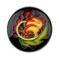 silver moorcroft queens choice round brooch