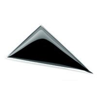 Silver and Whitby Jet Triangular Brooch