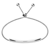 Silver Bar ID Bracelet