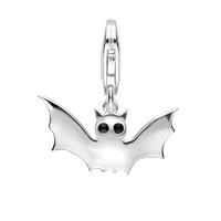 Silver Whitby Jet Bat Wild Life Trust Collection Clip Charm