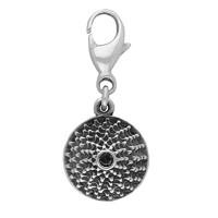 Silver and Whitby Jet Tour De Yorkshire Gear Cog Charm