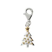 Silver Yellow Gold Christmas Tree Charm