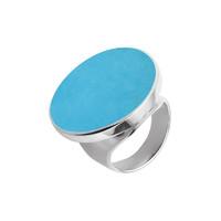 Silver Turquoise Small Round Stone Ring