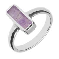 Silver Blue John Slim Oblong Ring