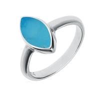 Silver Turquoise Marquise Ring