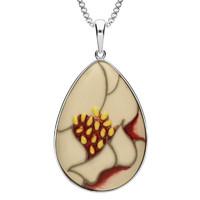 SILVER MOORCROFT EYES FOR YOU PEAR PENDANT