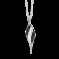 Silver Preseli Bluestone Single Stone Twist Pendant Necklace