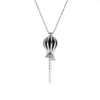Silver and Whitby Jet Enlighten Necklace