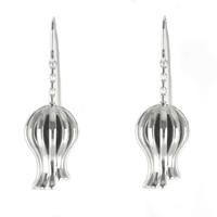 Silver and Whitby Jet Enlighten Earrings