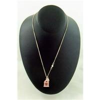 silver chain necklace with charms