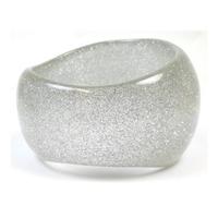 Silver glitter plastic bangle