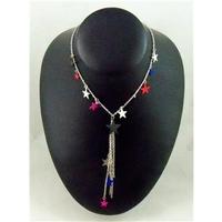 silver chain necklace with star charms