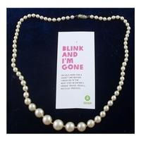 Simulated Pearl Single Strand Graduated Pearl Necklace. Unbranded - Cream / ivory