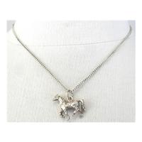 Silver chain & horse pendant - 925 stamp