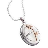 Silver & Rose Gold-Plated Locket Pendant