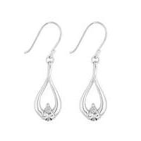 Simply Silver peardrop loop earring