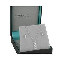 Simply Silver infinity jewellery set