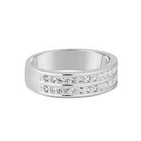 Simply Silver double row band ring