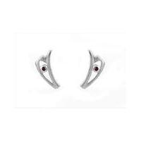 Silver and Pink Sapphire Stud Earrings