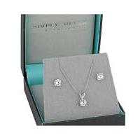 Simply Silver round cubic zirconia set