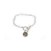 silver special mum oval bracelet