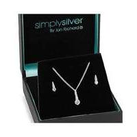 Simply Silver stick necklace set