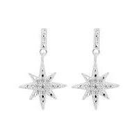 Simply Silver star burst earring