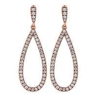 Simply Silver pave earring