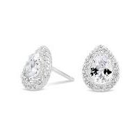 simply silver cluster stud earring