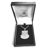 Silver Plated Football Crest Pendant