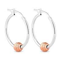 simply silver hoop earring