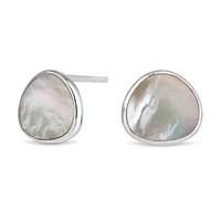 simply silver mother of pearl earring