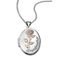 Silver & Rose Gold-Plated Locket Pendant