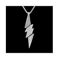 Silver Matt Polished Lightening Pendant