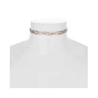 Simply silver two tone choker