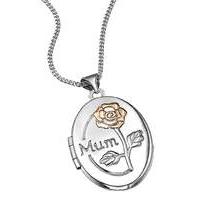 Silver & Rose Gold-Plated Locket Pendant