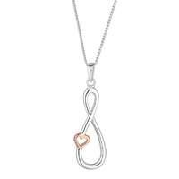 Simply Silver infinity heart necklace