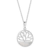 Simply Silver lotus flower necklace