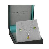 Simply Silver cube jewellery set