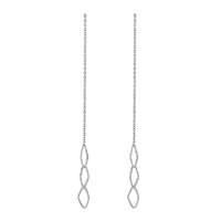 Simply Silver chain drop earring