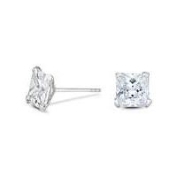 simply silver square stud earring