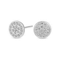 simply silver pave stud earring