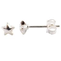Silver 5mm Polished Star Stud Earrings 8-55-5629