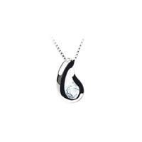 silver blue topaz tear drop pendant gk p2621t