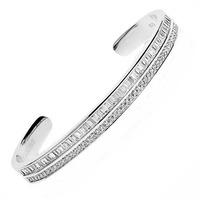 sif jakobs rhodium plated corte double row cubic zirconia bangle sj bg ...