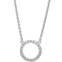 Sif Jakobs Rhodium Plated \'Biella Grande\' White Cubic Zirconia Open Necklace SJ-C338(1)-CZ