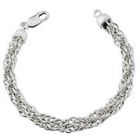 Silver Prince Of Wales Bracelet U19-2043-SS