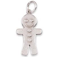 Silver Large Gingerbread Man Charm 2274