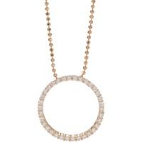 Sif Jakobs Ladies Rose Gold-Plated \'Biella Grande\' White Cubic Zirconia Necklace SJ-P3125-CZ(RG)/90